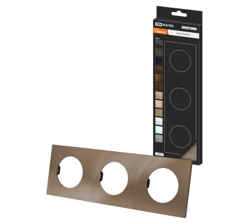 Рамка тройная бронза, алюминий, текстурированный, 