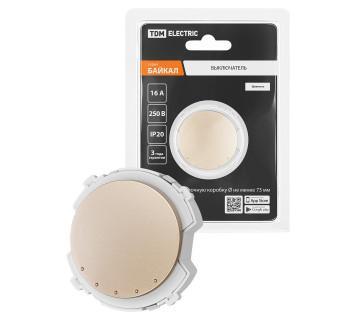 Выключатель 1-кл. 16А 250В шампань, 