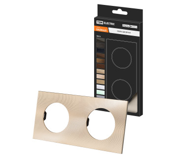 Рамка двойная шампань, алюминий, текстурированный, 