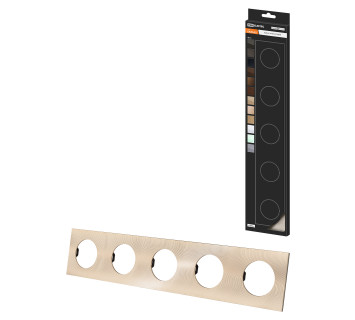 Рамка пятипостовая шампань, алюминий, текстурированный, 