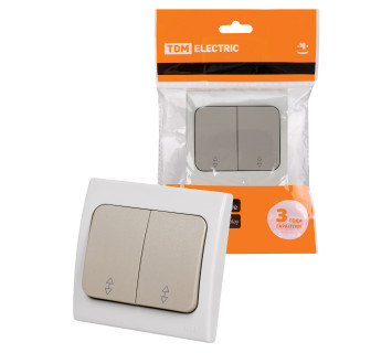 Переключатель на 2 направления 2-кл. скрытой установки IP54 10А серый 