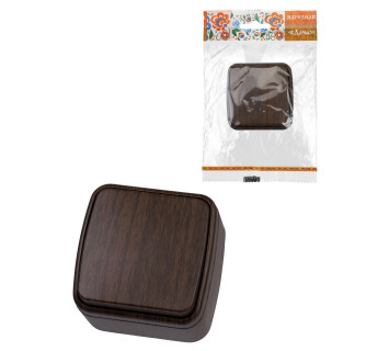 Выключатель 1-кл. открытой установки IP20 10А, венге 