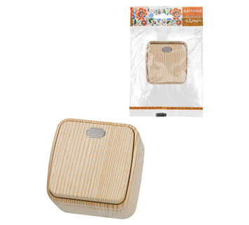 Выключатель 1-кл. открытой установки с подсветкой IP20 10А, сосна 