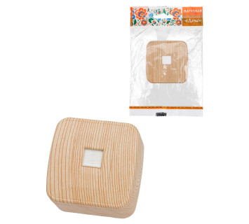 Розетка TФ (RJ-11) открытой установки IP20, сосна 