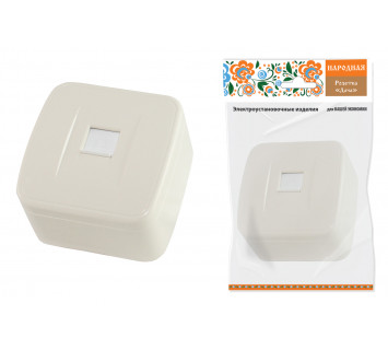 Розетка TФ (RJ-11) открытой установки IP20, сл. кость 