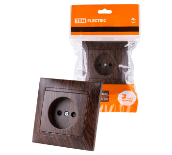 Розетка 2П 10А 250В с защ. шт. венге 