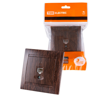 Розетка компьютерная RJ45 венге 