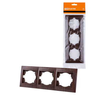 Рамка 3-х постовая горизонтальная венге 