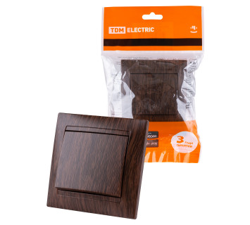 Перекрестный выключатель 1-кл. 10А венге 