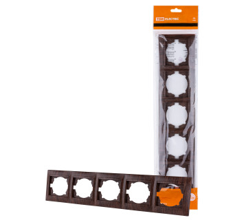 Рамка 5-ти постовая горизонтальная венге 