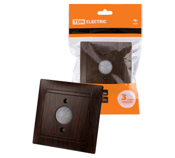 Выключатель с датчиком движения 1А  венге 