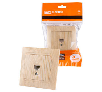 Розетка компьютерная RJ45 сосна 