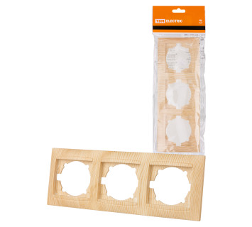 Рамка 3-х постовая горизонтальная сосна 