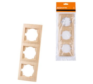 Рамка 3-х постовая вертикальная сосна 