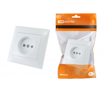 Розетка 2П 10А 250В с защ. шт. белая 