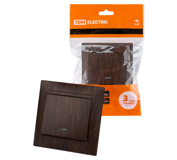 Выключатель 1 кл. с подсветкой 10А венге 