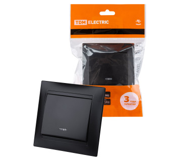 Выключатель 1 кл. с подсветкой 10А графит 