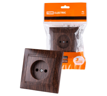 Розетка 2П 10А 250В венге 
