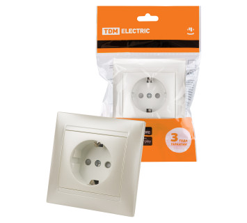 Розетка 2П+З 16А 250В с защ. шт. перламутр 