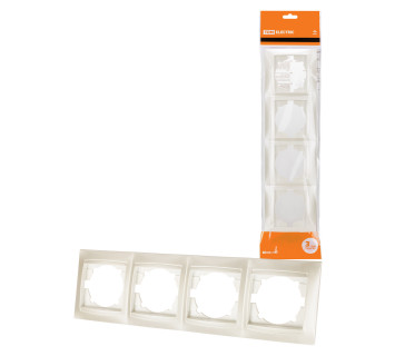 Рамка 4-х постовая горизонтальная перламутр 