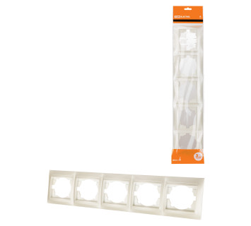 Рамка 5-ти постовая горизонтальная перламутр 