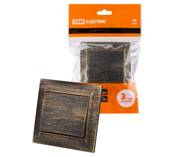 Кнопка звонковая 6А старинная бронза 