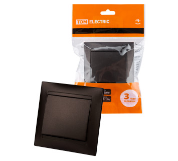 Выключатель 1 кл. 10А шоколад 