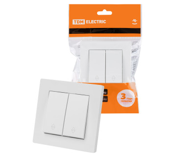 Выключатель на 2 направления 2 кл. 10А белый 