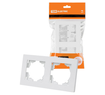 Рамка 2-х постовая белая 