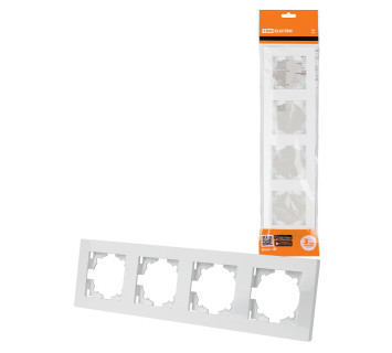 Рамка 4-х постовая белая 