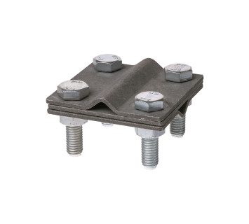 Зажим крестовой ЗКСГО25, горячеоцинкованный, стержень - провод 25-95 мм?/полоса 3х25 мм TDM