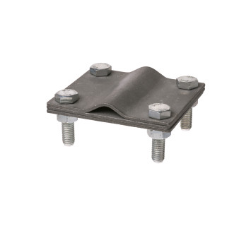 Зажим соединительный 4-х болтовой штырь-полоса, штырь ?16 - полоса 40х4 мм, термодиффузия TDM