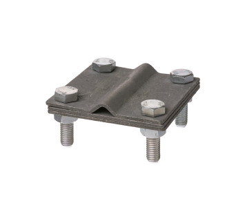 Зажим соед. 4-х болт. с контакт. пластиной полоса-прут, полоса 40х4 - прут ?6-10 мм, термодиф. TDM