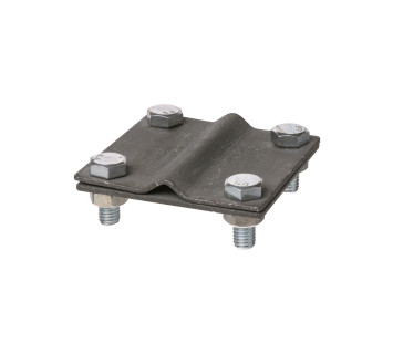 Зажим соединительный 4-х болтовой полоса-прут, полоса 40х4 - прут ?6-10 мм, термодиффузия TDM