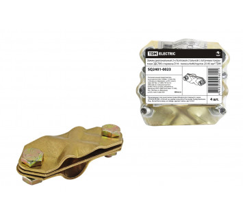 Зажим диагональный 2-х болтовой ЗДСЛ95 стержень D14 - полоса 4х40/пруток 25-95мм2 TDM