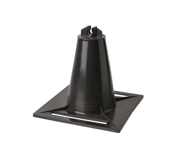 Держатель для плоской кровли универс. 120х120х100 мм c 1 фиксатором для прута ?8 мм, без бетона, TDM