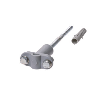 Держатель фасадный сборный для прута ?6-10 мм длина 160 мм, дюбель, полимерный зажим TDM