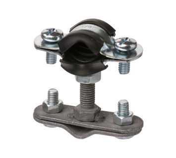 Держатель хомут с резиновым уплотнением ?15-19 мм для прута ?6-10 мм, стал. зажим, термодиффузия TDM