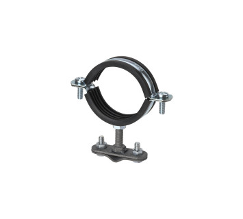Держатель хомут с резиновым уплотнением ?60-65 мм, для прута ?6-10 мм, стальной зажим, термодиф. TDM