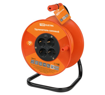 Удлинитель силовой УКз10-004 TDM (4 места/30м ПВС 3х0,75)