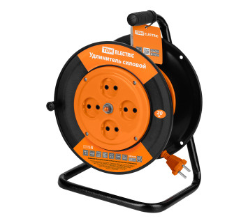 Удлинитель силовой УК6-004 TDM (4 места/20м ПВС 2х0,75)