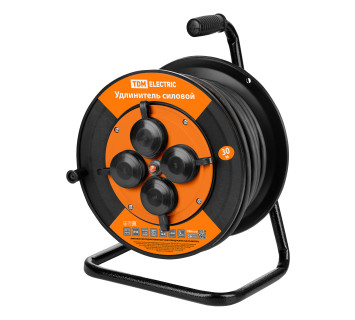 Удлинитель силовой УКз16-004 TDM (IP44 4 места/30м КГ 3х1,5 пласт. катушка)