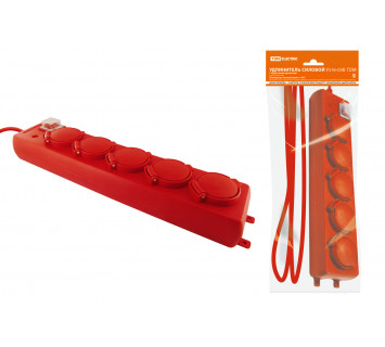 Удлинитель силовой Уз16-05В TDM (с крышками IP44, выключатель, 5 мест/20м КГ 3х1,5)