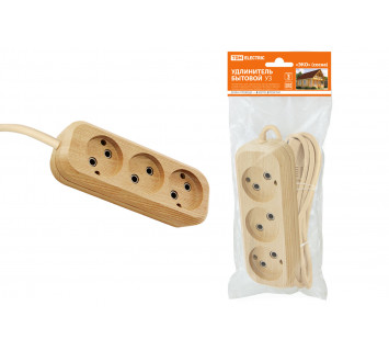 Удлинитель бытовой У3 3 гнезда, 3метра,2П б/з, ПВС 2х0,75мм2 