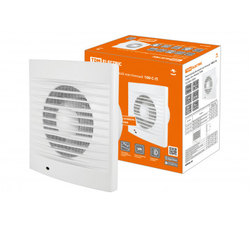 Вентилятор бытовой настенный, 100 С-П, подш. кач, белый, TDM