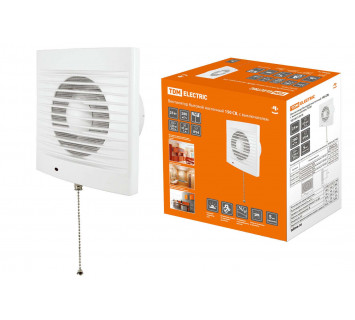 Вентилятор бытовой настенный 150 СВ, с выключателем, TDM