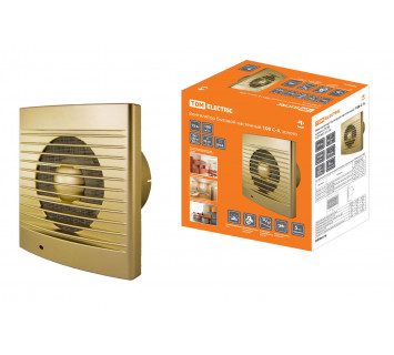 Вентилятор бытовой настенный 100 С-4, золото TDM