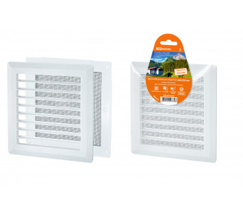 Решетка разъемная с москитной сеткой, прямые жалюзи, 203х203 TDM