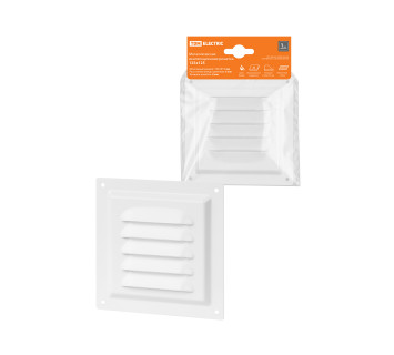 Решетка металл. 125х125, белая, с покрытием полимерной эмалью, TDM