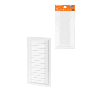 Решетка металл. 150х300, белая, с покрытием полимерной эмалью, TDM